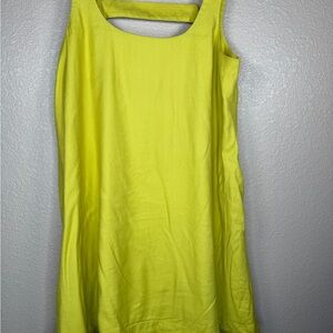 Anthropologie Chartreuse Sleeveless Mini Dress